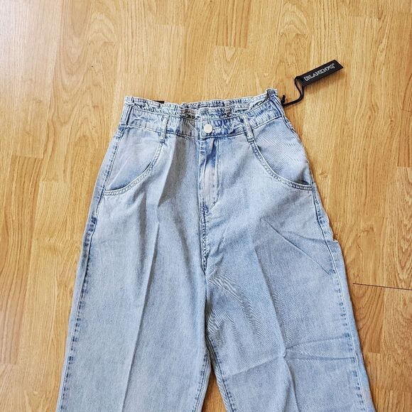 NEW! Blank NYC | Paperbag Waist Wide Leg Jeans - size Small - Picture 4 of 12